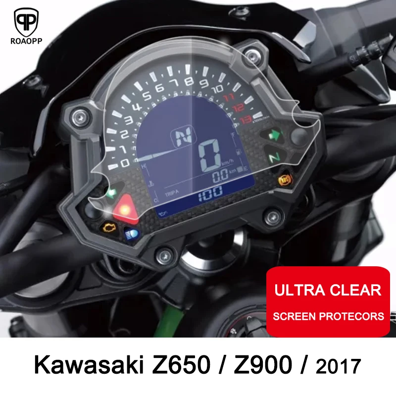 

ROAOPP Motorcycle Cluster Scratch Protection Film Cluster Screen Protector for Kawasaki Z900 Z650 2017