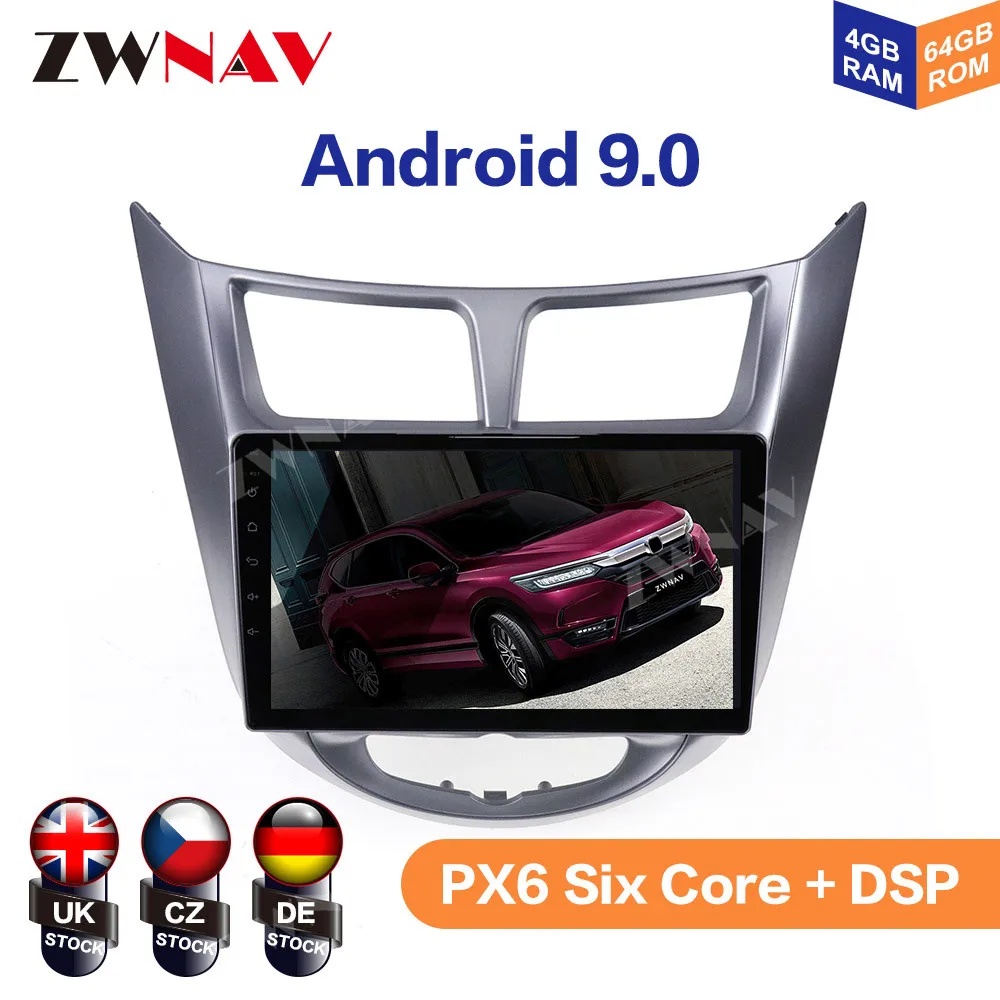 

Android 9 4+64G For Hyundai solaris 2010 20112012 - 2016 IPS HD Screen Radio Car Multimedia Player GPS Navigation Audio Video