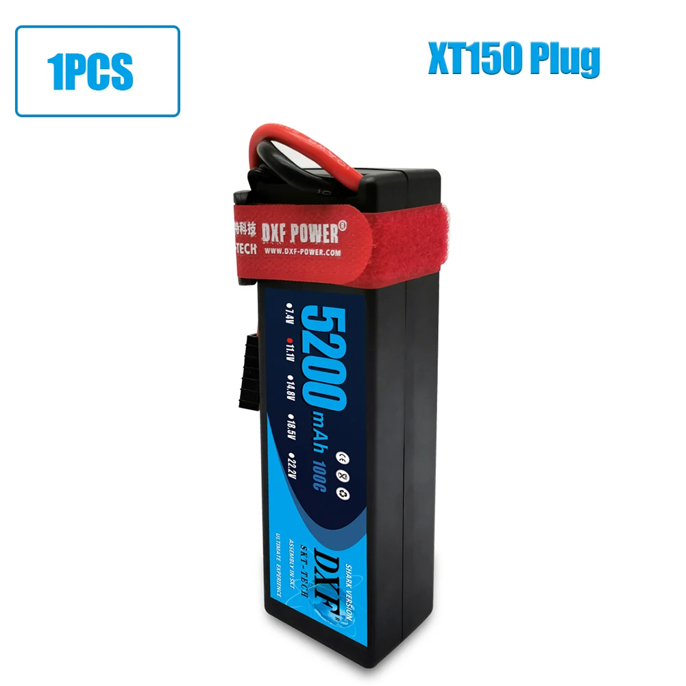 DXF Батарея Lipo 2S 3S 7,4 V 11,1 V 5200 мА/ч, 7000 мА/ч, 60C 120C 100C 200C 25C 50C на колесиках 1000 мАч 3S FPV RC вертолет автомобиля - Цвет: 2PCS2S5200mahXT150