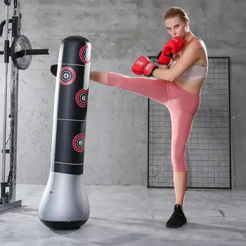 

1.5/1.6M Inflatable Boxing Bag Training Pressure Relief Exercise Water Base Punching Standing Sandbag Fitness Body Building