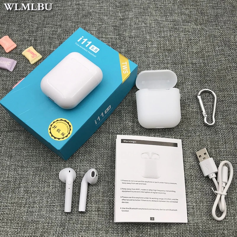 R$30.45 37% de desconto|I7s i9s tws sem fio bluetooth 5.0 fone de ouvido estéreo I11 touch fone com caixa de carregamento mic para iphone todo o telefone inteligente-in Fones de ouvido from Eletrônicos on AliExpress 