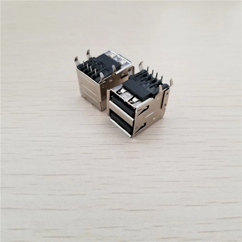 10 шт./лот USB типа А двухслойный женский порт адаптер разъем Разъем конвертер для