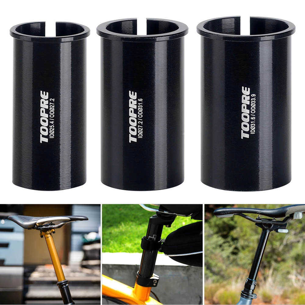 Black  Bicycle Bike Seat Post Shim Tube Sleeve Reducer Seatpost Convert Adapter 