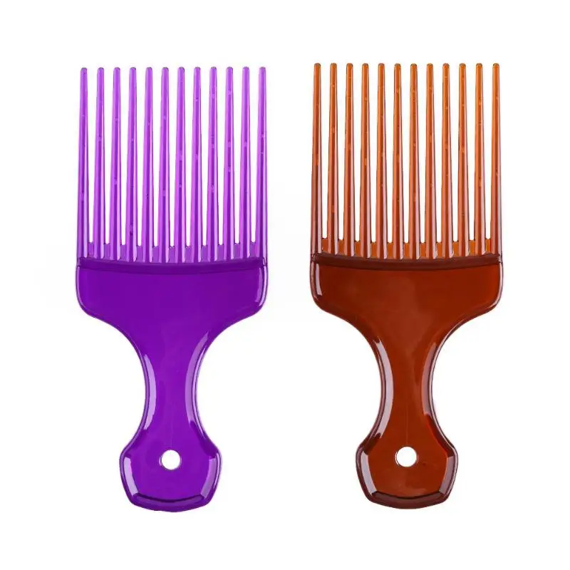 Гребешок с редкими зубьями, афро волос расческа-вилка унисекс волос Стиль вьющиеся массаж парикмахерские вставка щетка для волос инструмент для укладки волос