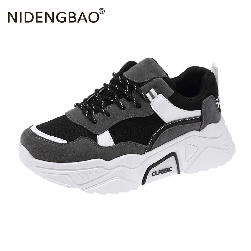 

Женские массивные кроссовки; Уличная обувь для бега; Женские белые кроссовки; Дышащая Спортивная обувь из сетчатого материала; Большие размеры 35-40; Buty Damskie