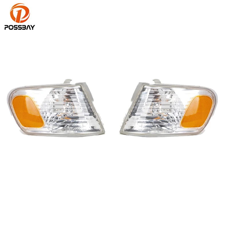POSSBAY Car Side Corner Light Assembly Turn Signal Indicator Lamp Front Bumper Marker Light