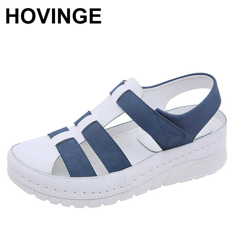 

HOVINGE New Designers Sport Sandals Wedge Hollow Out Women Sandals Outdoor Cool Platform Shoes Woman Beach Summer Shoes Ladies