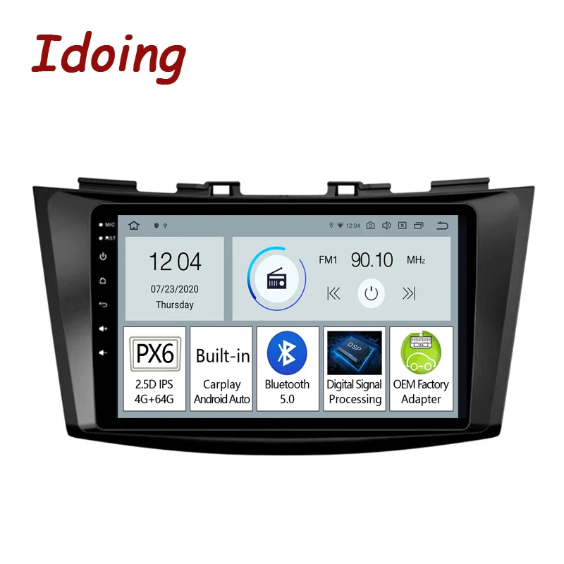 Idoing 9 &quotPX6 головное устройство автомобильный стерео Android Авто Carplay радио плеер для