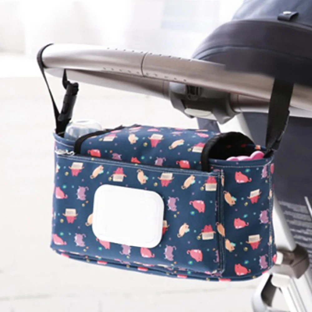 Цветная детская коляска Органайзер сумка Мягкий подгузник сумка водонепроницаемый аксессуары для коляски большая емкость Съемная сумка - Цвет: PJ3652J