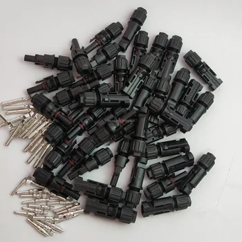 

100 Pairs/lot x Solar PV Connectors male and female, Solar Panel Connector 30A 1000V for PV cable 2.5/4/6mm solar panel connect