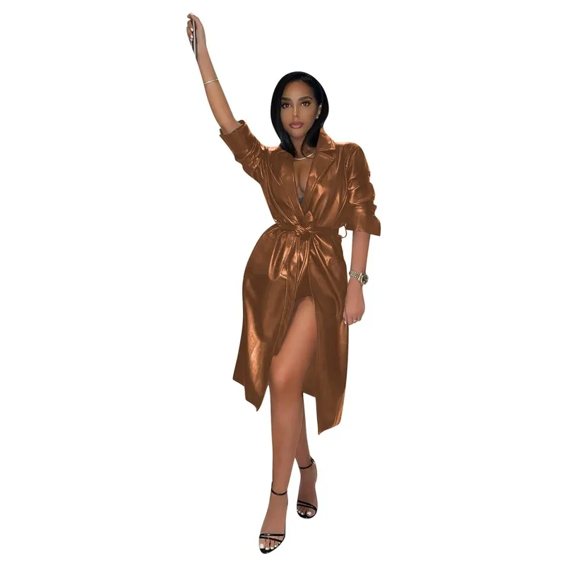 Рисунок 5 - Женский Длинный тренчкот из искусственной кожи