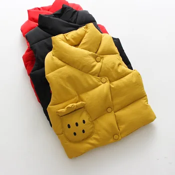 

Winter Warm Thicken Baby Girls Vests Cute Little Pineapple Kids Waistcoat Hand Tucked Cotton Children Sleeveless Jacket 12M-4T