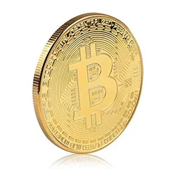 Gold Plated Bitcoin Commemorative Collectible Coin (1pcs Coin)