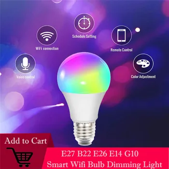 

E27 B22 E26 E14 G10 WiFi Smart LED Light Bulb Lamp RGB 10W Bluetooth Voice Long-range APP Control Operate Home Lighting