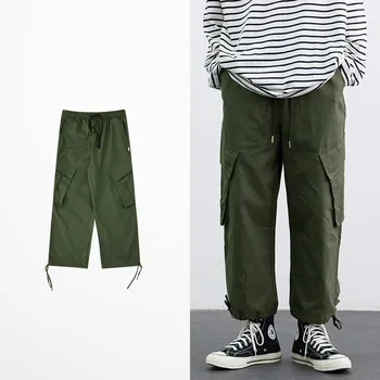 

New Fashion Spring Autumn Cargo Pants Tide Brand Nine Point Pant High Street Pants Hip Hop Punk Pants For Men And Women