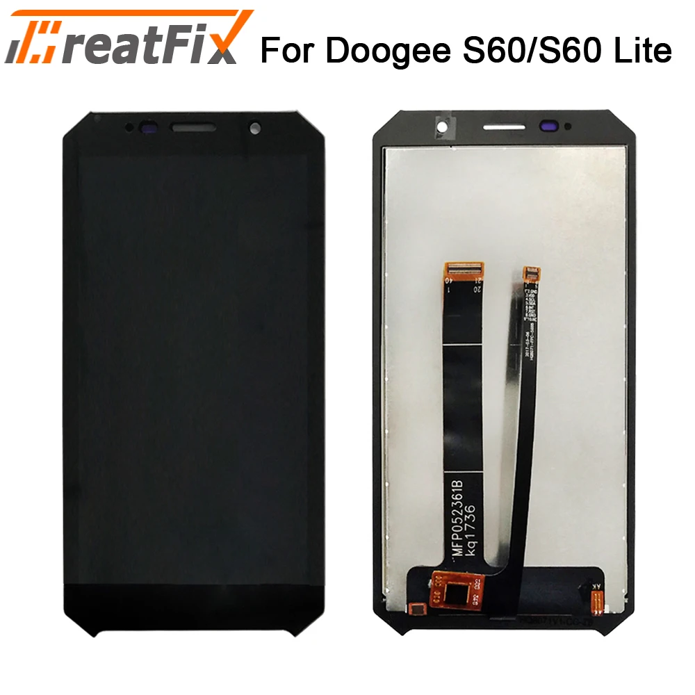 Koop Voor Doogee S60 S60 Lite Lcd scherm + Touch Screen 100% Getest Screen Digitizer Vergadering Vervanging Met Frame