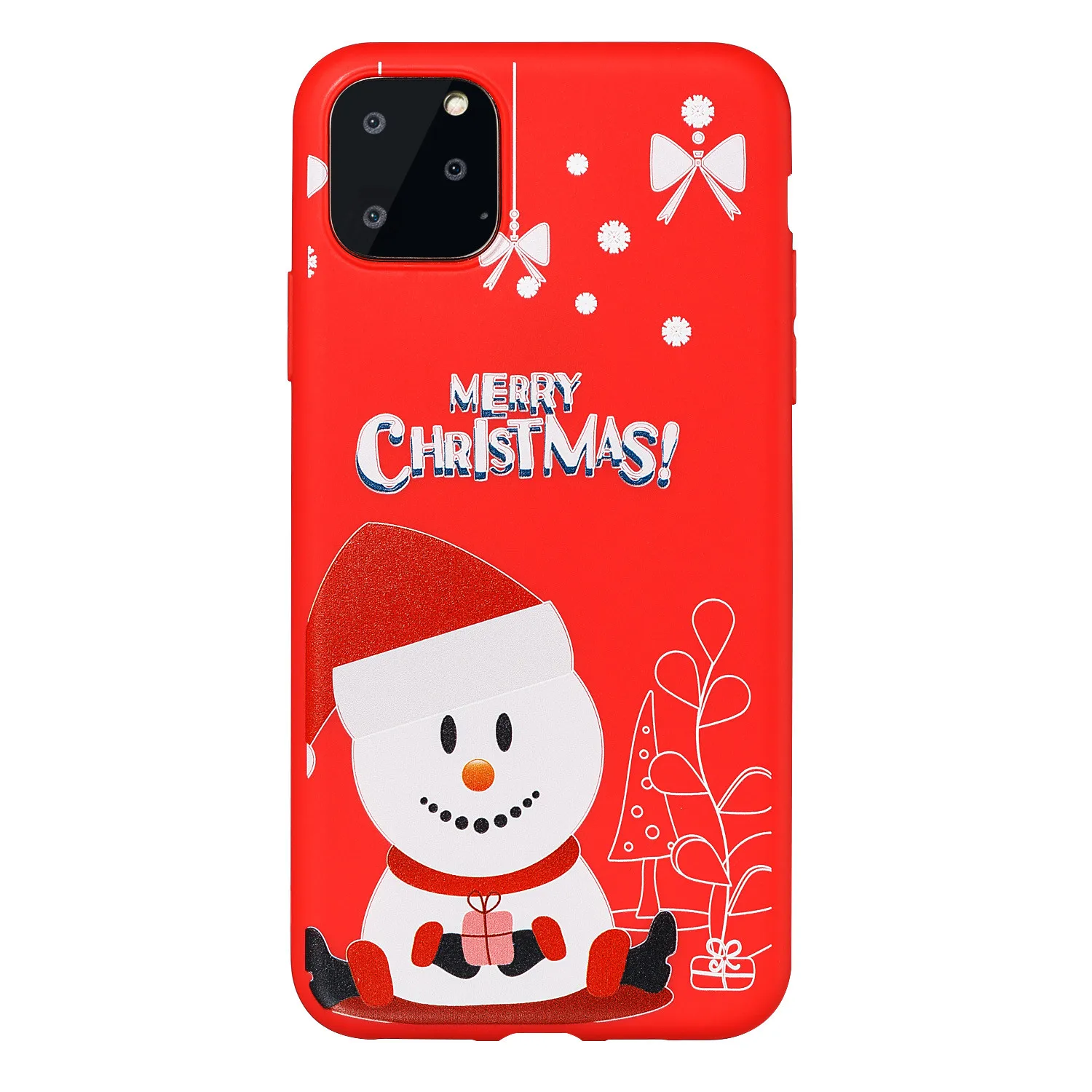 Mosunx Рождество праздник снег чехол подходит для iPhone 11 Pro Max дюймов подарок Защитите ваш телефон от ударов и внешней пыли - Цвет: Серый
