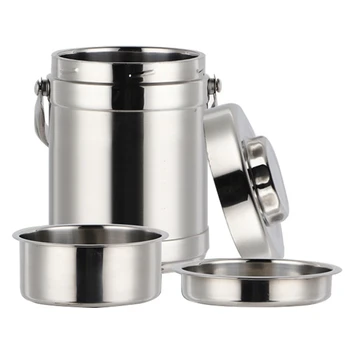 

Stainless Steel Thermos Food Container Lunch Box Large Capacity School Adult Picnic Bento Box Storage Portable(2L)