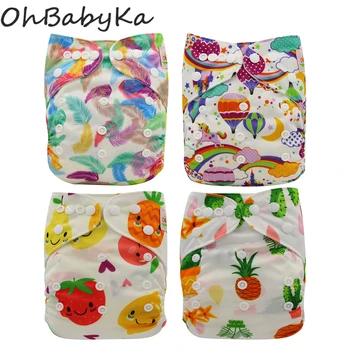 

Reusable Nappies Ohbabyka PUL Waterproof Newborn Washable Diapers Nappy Cover Suede Breathable Baby Panties One Size Fits All