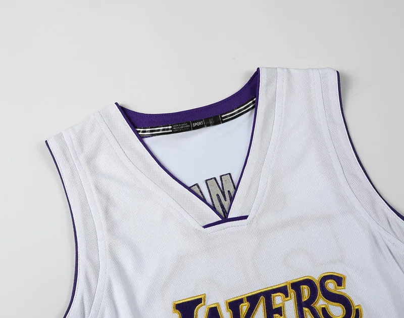 Lakers майка с вышивкой компания школьная игра баскетбол одежда настраиваемый напечатанный номер DIY Баскетбольная одежда костюм