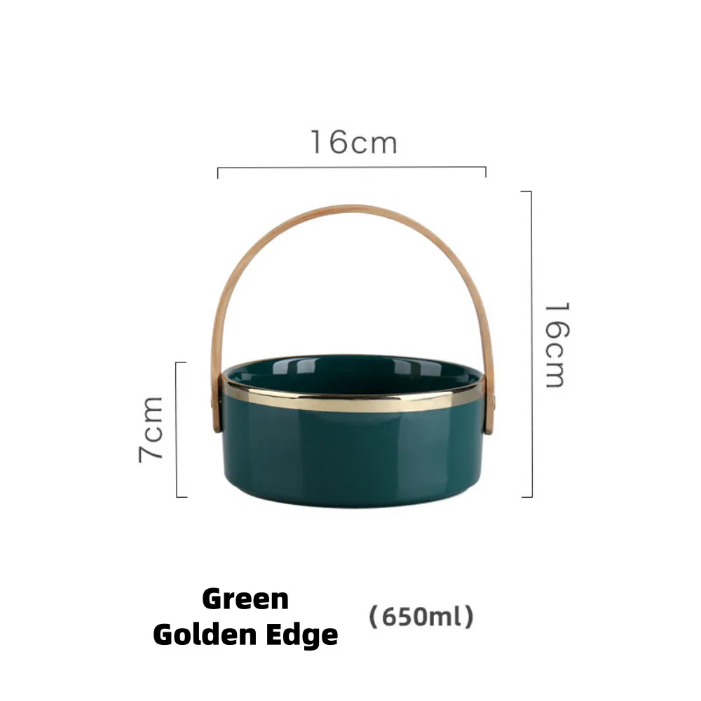Green Golden Edge Фруктовая чаша кекс керамика десертные тарелки для закусок и печенья кухня и столовая столешницы столы буфеты холодильник - Цвет: Green Golden Edge