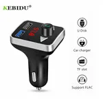 

KEBIDU Car Bluetooth FM Transmitter Wireless Handsfree Audio Receiver Auto MP3 Player LED Display 3.1A Dual USB Charger Car Kit