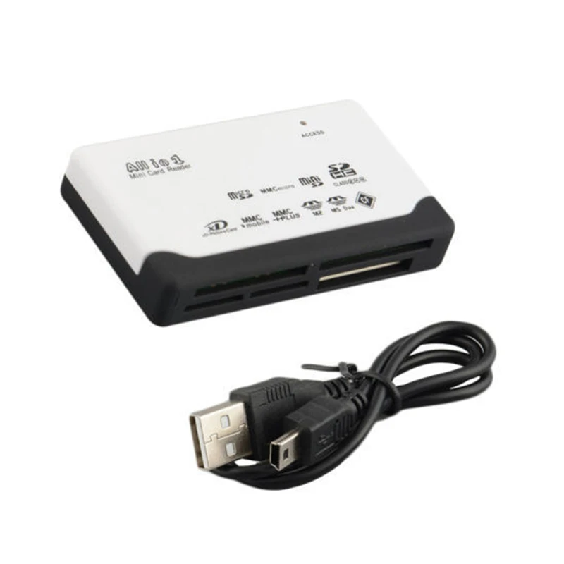 Белый USB кардридер все в одном высокоскоростной адаптер для ПК ноутбука