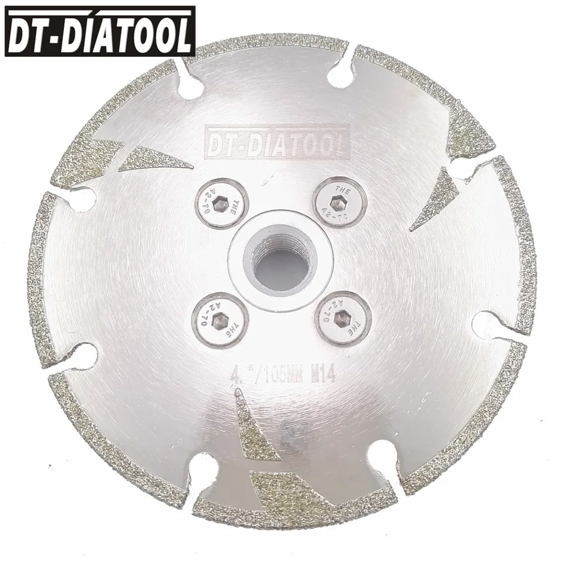 DT-DIATOOL Dia 105/115/125 мм Гальванизированный усиленный алмазный режущий дисковый пильный диск M14 резьба мраморная гранитная огранка заточенное лезвие