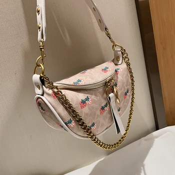 

С Доставкой Summer Mini Bag Women's Bag 2020 Popular New Fashion Chain Shoulder Armpit Bag Net Red All-match Messenger Bag