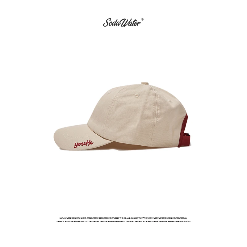 SODAWATER Men Snapback Baseball Caps Hip Hop Casual Embroidery Trucker Cap Streetwear Cotton Couple Summer Hats 163CI2019 - Цвет: Sand