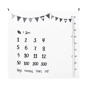 

Baby Photo Blanket Alphanumeric Pattern Photography Props Background Newborns Play Mat Background Polyester Fiber Cloth Props