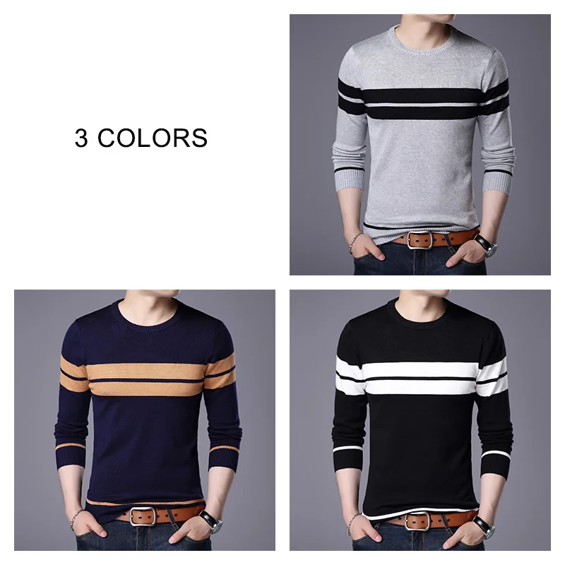 50% OFF COODRONY Brand Sweater Men Casual Striped O-Neck Pull Homme Autumn Winter Cotton Pullover Men Jersey Hombre Knitwear Shirt C1006
