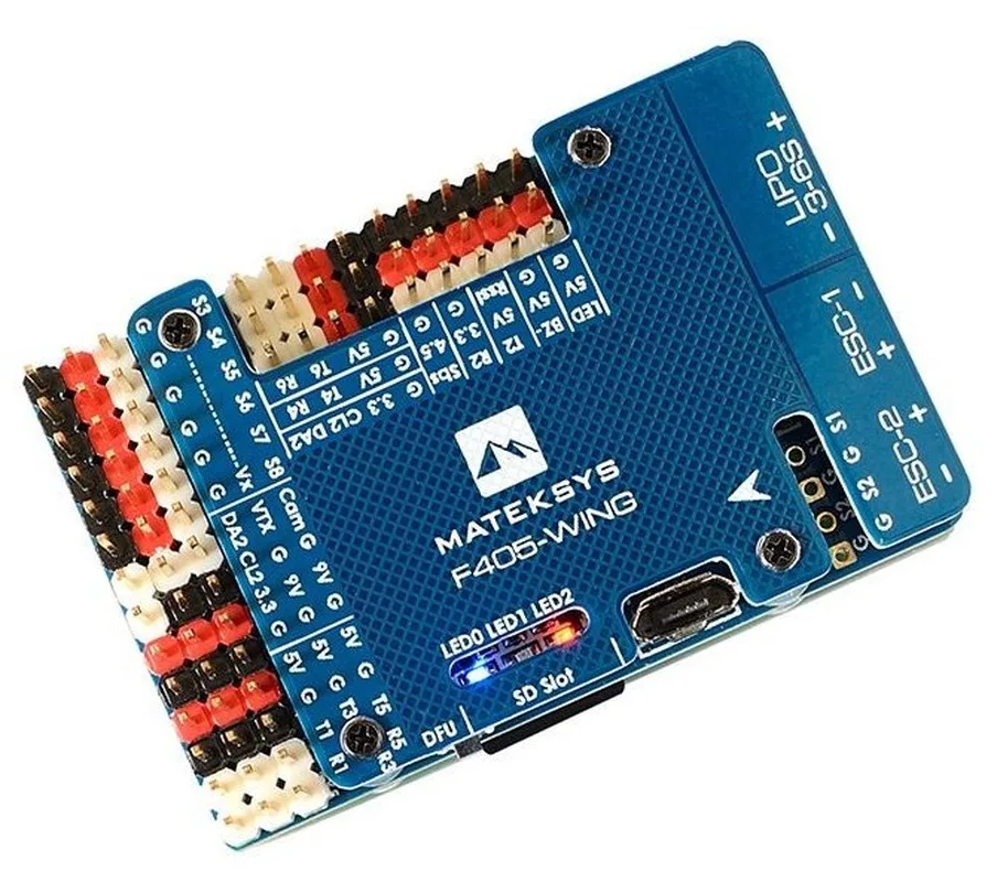 

Matek MatekSys F405-WING STM32F405 Flight Controller Control with INAVOSD MPU6000 BMP280 /Support Fly Wing Fixed Wing 20%off