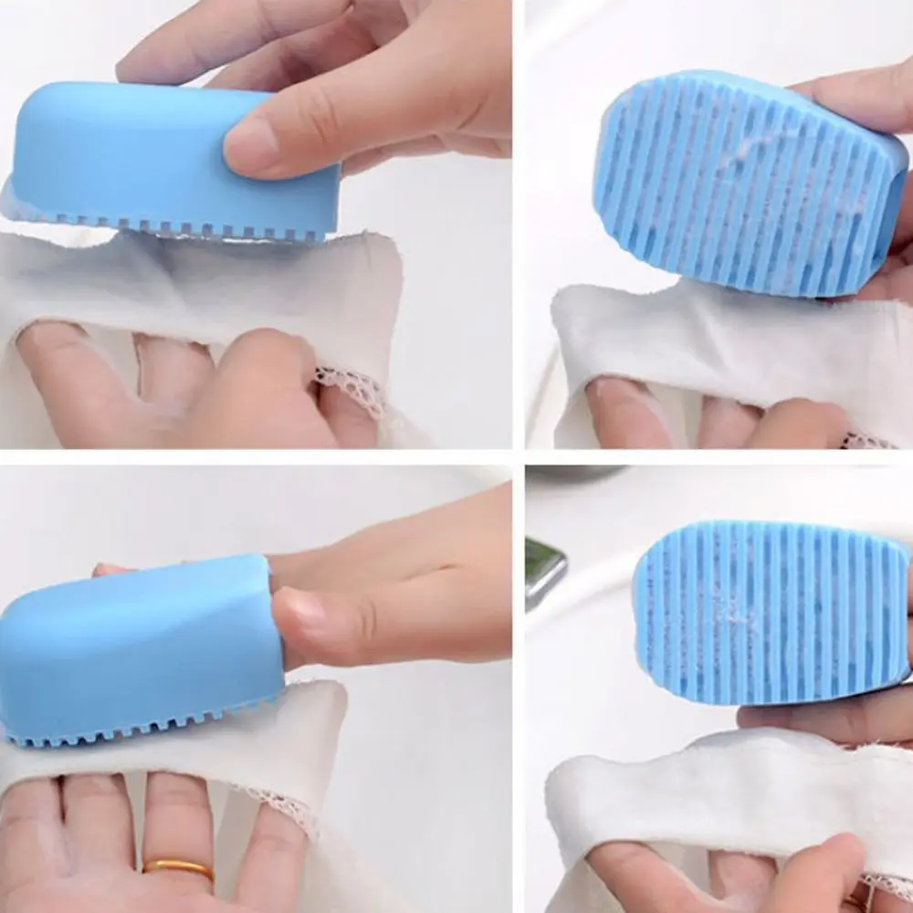 

Flexible Scrub Brush Hand-held Mini Anti Skid Silicone Cleaning Brush Laundry Washing Washboard Clothes Cleaner Cleaning Tools