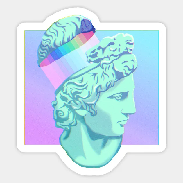 10 см Vaporwave художественный стиль Эйнштейна Ньютона наклейки для ноутбука телефон