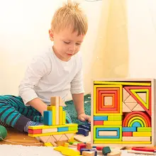 Набор цветных строительных блоков детская графика Когнитивная геометрия набор игрушек Детский сад математическая графика обучающие средства