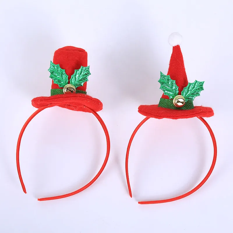 Рождественский подарок, повязка на голову, Санта, рождественские вечерние украшения, двойная повязка на голову с застежкой, обруч d90911