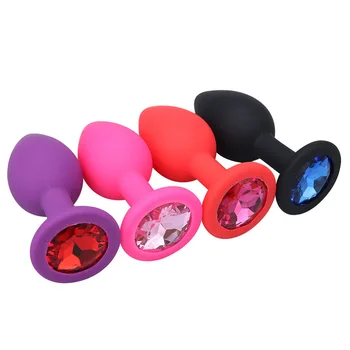 Silicone Anal Plug Butt Plug Unisex Plated Jewelry Sex Stopper Prostate Adult Toys For Men Women Anal Trainer For Couples 1