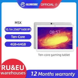 ALLDOCUBE – tablette PC de 10.1 pouces M5X, avec Android 8.0, 2560x1600 IPS, Deca core, MTK X27, 4G, appel téléphonique, Dual WIFI, 4 go de RAM, 64 go de ROM 