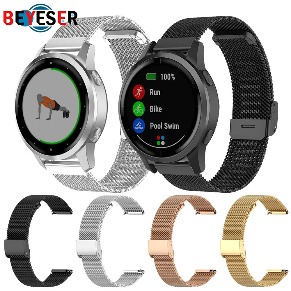 Cinturino In Metallo In Acciaio Inossidabile Per Garmin Vivoactive 3 Music Vivoactive 4 4S Cinturino Da Polso Per Garmin Venu 2 2S Watch Correa
