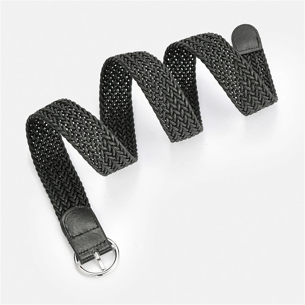 Ceinture Pour Homme Tressée En Toile/corde Cirée - Boucle Argentée, Réglable, Style Décontracté - Pour Jeans, Pantalons