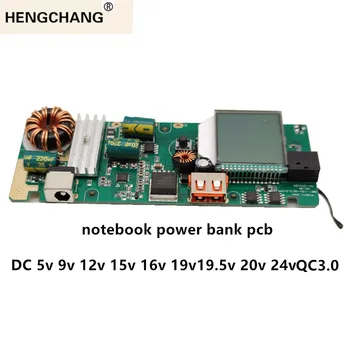 

Notebook Power Bank BMS QC3.0 DIY Battery Fast Charger PCB shell DC5V12v15v 19V USB External Battery Charger DIY pcba