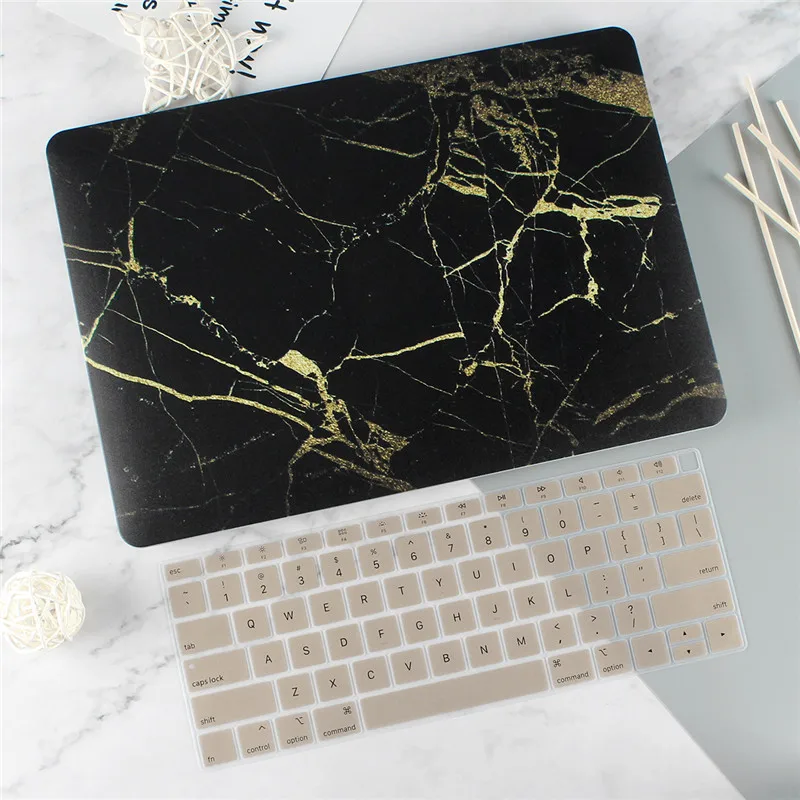 Black gold Роскошный блестящий яркий чехол для MacBook Air retina 13 1" сенсорная панель A2159 и клавиатура, Жесткий Чехол Mac book Pro 13 15 - Цвет: Black gold
