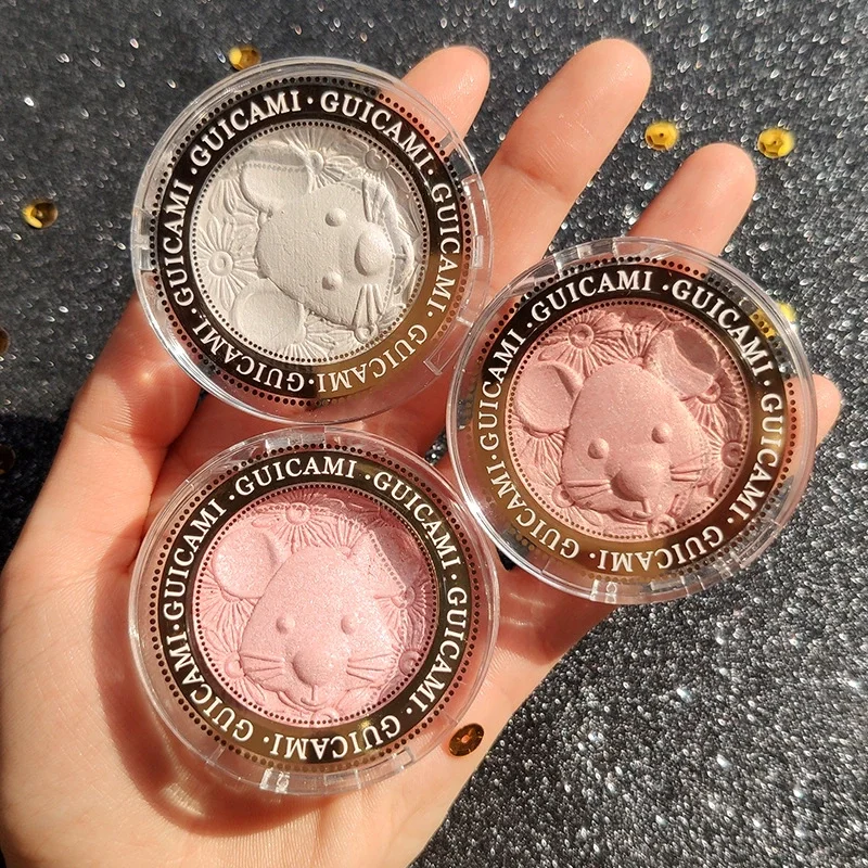 

Cute mouse limited highlights palette face contour bronzer shimmer powder body base illuminator highlighter makeup glow kit