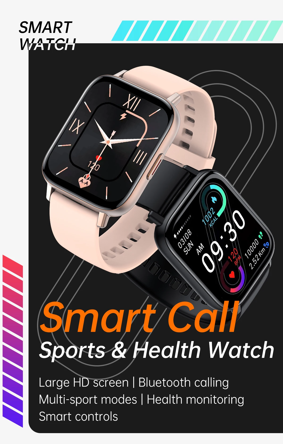 LEMFO reloj inteligente I20M para hombre y mujer accesorio de pulsera con Bluetooth llamadas Monitor de presión arterial y oxígeno control de ritmo cardíaco DIY 2021 reloj inteligente hombre relojes para mujer 2