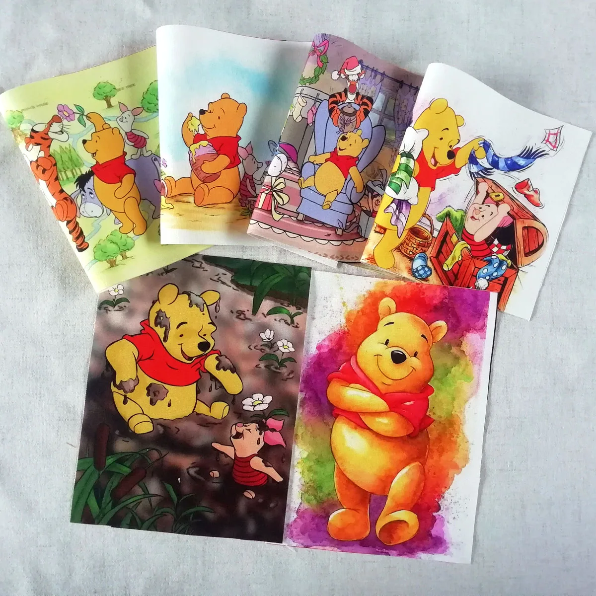 Медведь DIY Ручная окрашенная ткань холст позиционирования Ткань Хлопок Холст заплатки украшение стены декоративная живопись 15cmx20cm-5 шт