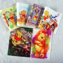 Медведь DIY Ручная окрашенная ткань холст позиционирования Ткань Хлопок Холст заплатки украшение стены декоративная живопись 15cmx20cm-5 шт