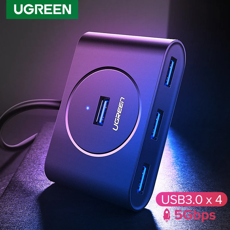 

Ugreen 4-Port USB 3.0 Hub High-Speed USB Splitter For Hard Drives Notebook PC Computer Accessories Flash Drive Mouse Keyboard