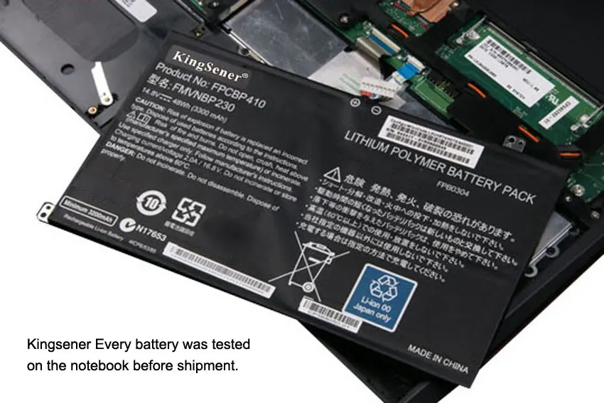 Kingsener Fpcbp410 Fmvnbp230 Fpb0304 Bateria do Portátil para Fujitsu Lifebook U554 U574 Uh554 48wh Uh574 14.8v 3300mah Baterias p/ laptop - Imagem 5