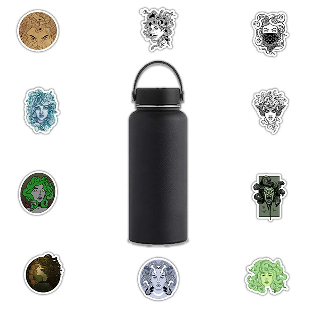 50pcs Dark Skull Skeleton Stickers For Stationery Notebooks Scrapbooking Material Gotic Sticker Vintage Aesthetic Craft Supplies